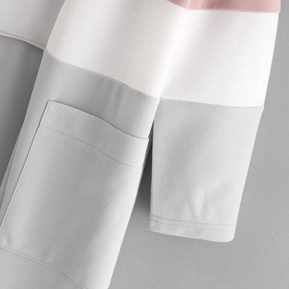 SHEIN Patch Pocket Cut And Sew Coat - Picture 4 of 4